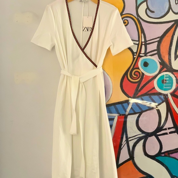 Zara Dresses & Skirts - New! Zara Dress wrap around with buttons Medium